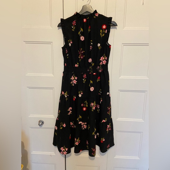 Kate Spade Ma Cherie In Bloom Floral Smocked Waist Tiered A Line Dress - Picture 5 of 10